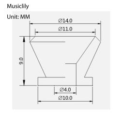 Крепление ремня, хром, 2шт MUSICLILY M130-2