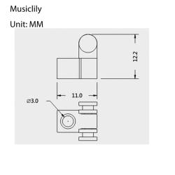 Ретейнер для гитары роликовый, хром, 4шт MUSICLILY MX0655