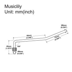 Рычаг тремоло Floyd Rose style, хром MUSICLILY MX2206CR