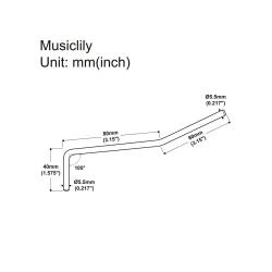 Рычаг тремоло Strat Style, вдавливаемый, черный MUSICLILY MX2207BK
