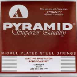 Комплект струн для бас-гитары, никелированные, 45-105 PYRAMID 802100