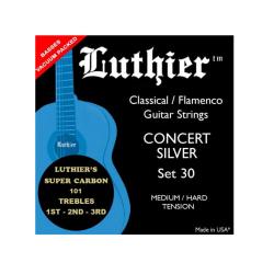 Комплект струн для классической гитары, средне-сильное натяжение, карбон LUTHIER LU-30SC