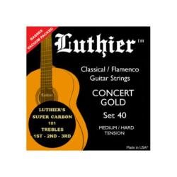 Комплект струн для классической гитары, средне-сильное натяжение, карбон LUTHIER LU-40SC