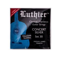 Комплект струн для классической гитары, средне-сильное натяжение, титан LUTHIER LU-30T