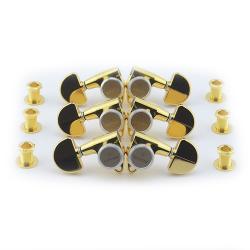 Колки Large Button (полумесяц), замковые, золотое покрытие, 3+3 GOTOH SG301-20-MGT-Gold L3R3