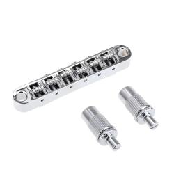 Бридж Tune-O-Matic роликовый для Les Paul, хром MUSICLILY MX1707CR
