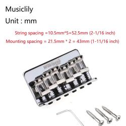 Бридж Wilkinson для Squier/Mexico Fender Strat, хром MUSICLILY MX1810CR