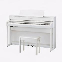 Цифровое пианино с банкеткой, 88 клавиш, механика GFIII, 256 полифония, 96 тембров KAWAI CA701 W