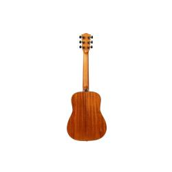 Акустическая гитара мини-дредноут, чехол, цвет натуральный BAMBOO GA-34 Mahogany