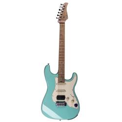 Электрогитара со встроенным процессором, HSS, клен, цвет Surf Green MOOER GTRS P801 Green