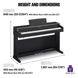 Электропиано с банкеткой, 88 клавиш, GH3, полифония 192, 20 Вт ? 2 YAMAHA YDP-165B Arius