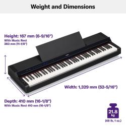 Электропиано, 88 клавиш, GHS, 256 полифония, 100 тембров, 100 стили, Smart Pianist YAMAHA P-S500B