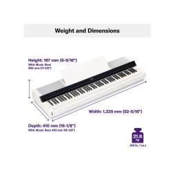 Электропиано, 88 клавиш, GHS, 256 полифония, 100 тембров, 100 стили, Smart Pianist YAMAHA P-S500WH