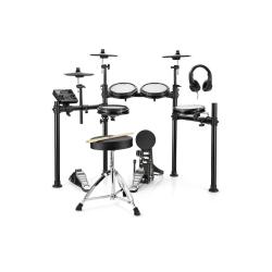 Электронная ударная установка (5 пэдов барабанов, 3 пэда тарелок, стул DONNER DED-200 Electric Drum Set 5 Drums 3 Cymbals