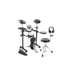 Электронная ударная установка (5 пэдов барабанов, 3 пэда тарелок, стул DONNER DED-80P Electric Drum Set 5 Drums 3 Cymbals