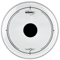 Двухслойный пластик для бас-барабана прозрачный WILLIAMS DT2-7MIL-22 Double Ply Clear Oil Target Dot Series 22' - 7-MIL