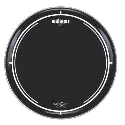 Двухслойный пластик для бас-барабана прозрачный WILLIAMS WB2-7MIL-22 Double Ply Black Oil Target Series 22' - 7-MIL