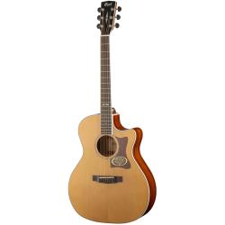 Grand Regal Электро-акустическая гитара, с вырезом, цвет натуральный, чехол CORT GA5F-BW-NS-WBAG
