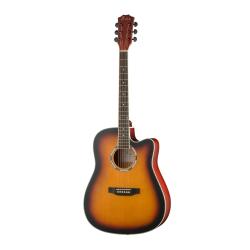 Акустическая гитара, с вырезом, санберст FOIX FFG-3860C-SB