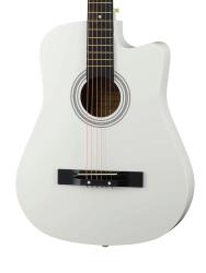 Акустическая гитара, с вырезом, белая FOIX FFG-38C-WH-M