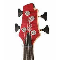 Artisan Series Бас-гитара, красная, с чехлом CORT A4-Plus-FMMH-WBAG-OPBC
