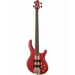 Artisan Series Бас-гитара, красная, с чехлом CORT A4-Plus-FMMH-WBAG-OPBC