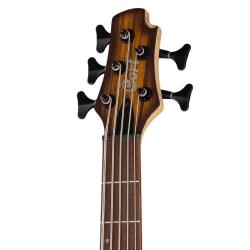 Artisan Series Бас-гитара 5-струнная, табако санберст, с чехлом CORT C5-Plus-ZBMH-WBAG-OTAB