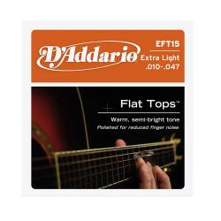 Струны для акустической гитары фосфор-бронза, D'ADDARIO EFT-15