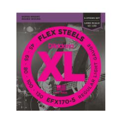 Струны для пятиструнной бас-гитары 45-130, Super Long D'ADDARIO EFX-170-5SL