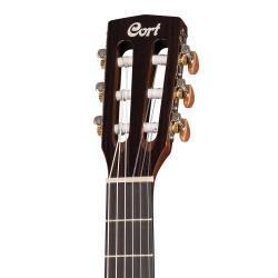 Классическая гитара, со звукоснимателем, с вырезом, цвет натуральный, чехол CORT CEC5-NAT-WBAG