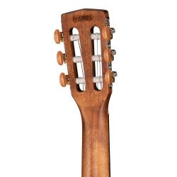 Классическая гитара со звукоснимателем, с вырезом, цвет натуральный, чехол CORT CEC7-NAT-WBAG