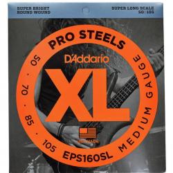 Струны для бас-гитары ProSteels round, 50-105 Super long D'ADDARIO EPS-160-SL