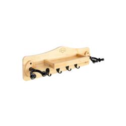 Настенный держатель для гитары (крюк), двойной, с крючками и полкой GUITTO GGS-10
