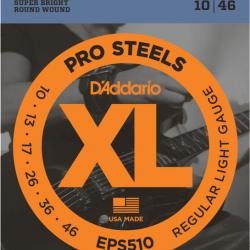 Струны для электрогитары ProSteels Regular Light, калибр 10-46 D'ADDARIO EPS-510