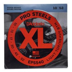 Струны для электрогитары ProSteel Light / Heavy 10-52 D'ADDARIO EPS-540