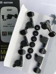 Колки Small Button, черное покрытие, 3+3 GOTOH SG381-07-Black L3R3