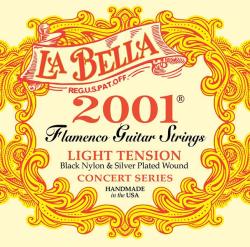 Комплект струн для фламенко гитары, слабое нат., посеребр. LA BELLA 2001FL-Flamenco-Light