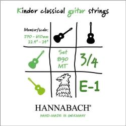 Kinder Guitar Size Отдельная первая Е струна для классической гитары 3/4 HANNABACH 8901MT34