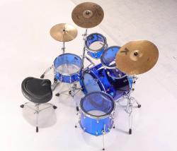 Барабанная установка, акрил, синяя МАСТЕРСКАЯ БЕХТЕРЕВЫХ UBA-Sp-2216/5