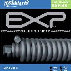 Струны для бас-гитары с полимерным покрытием Nickel, soft/ regular 45-105 D'ADDARIO EXP-165 