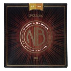 Струны для акустической гитары Nickel Bronze Acoustic, Light Top / Med Bottom, 12-56 D'ADDARIO NB1256