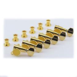 Колки Small Button, замковые с регулировкой высоты, золотое покрытие, 6 в линию GOTOH SG381-07-HAPM-Gold L6