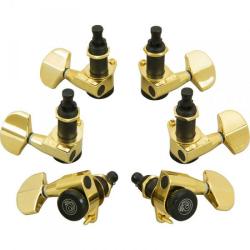 Замковые колки с Auto-Trim, 3+3, цвет - золотистый PLANET WAVES PWAT-333L Auto-Trim Tuning Machines 3x3 Gold