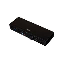 4 x 4 USB-аудиоинтерфейс, два комбинированных входа XLR-1/4” (микрофонный / линейный / инструментальный уровень) с фантомным питанием +48 В, два входа 6,3 Jack, 4 выхода 6,3 Jack, 2 выхода для наушников, MIDI In/Out, 2x USB Hub ARTURIA MiniFuse 4 Black