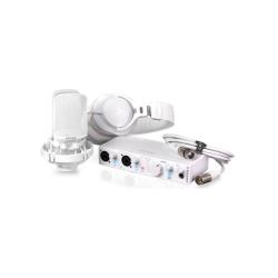 Комплект состоящий из USB аудиоинтерфейса MiniFuse 2, микрофона CM1 поп фильтром, наушников EF1 и XL... ARTURIA MiniFuse Recording Pack White