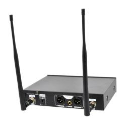 Микрофонная радиосистема с DSP, UHF 710-726 MHz, 100 каналов,LCD дисплей, 2х ИК порт, 2 ручных микрофона, 2 держателя на стойку, 2 цветных кольца. AXELVOX DWS7000HT (HT Bundle)