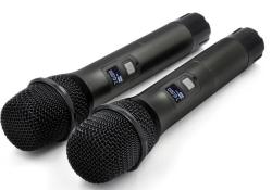 Микрофонная радиосистема с DSP, UHF 710-726 MHz, 100 каналов,LCD дисплей, 2х ИК порт, 2 ручных микрофона, 2 держателя на стойку, 2 цветных кольца. AXELVOX DWS7000HT (RT Bundle)
