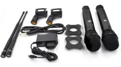 Микрофонная радиосистема с DSP, UHF 710-726 MHz, 100 каналов,LCD дисплей, 2х ИК порт, 2 ручных микрофона, 2 держателя на стойку, 2 цветных кольца. AXELVOX DWS7000HT (RT Bundle)