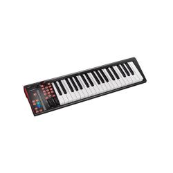 USB MIDI клавиатура, 37 клавиш фортепианного типа чувствительных к скорости нажатия, сенсорный фейдер, 3-х сегментный дисплей, колеса высоты тона и модуляции, двухфункциональный энкодер, разъемы 2х1/4