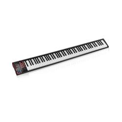 USB MIDI клавиатура, 88 клавиш фортепианного типа чувствительных к скорости нажатия, сенсорный фейдер, 3-х сегментный дисплей, колеса высоты тона и модуляции, двухфункциональный энкодер, разъемы 2х1/4